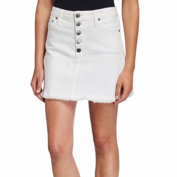 Alice + Olivia exposed button denim skirt- Size 24 - Picture 1 of 6